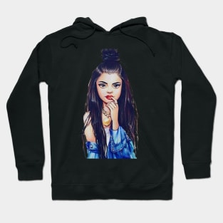 beauty girl portrait Hoodie